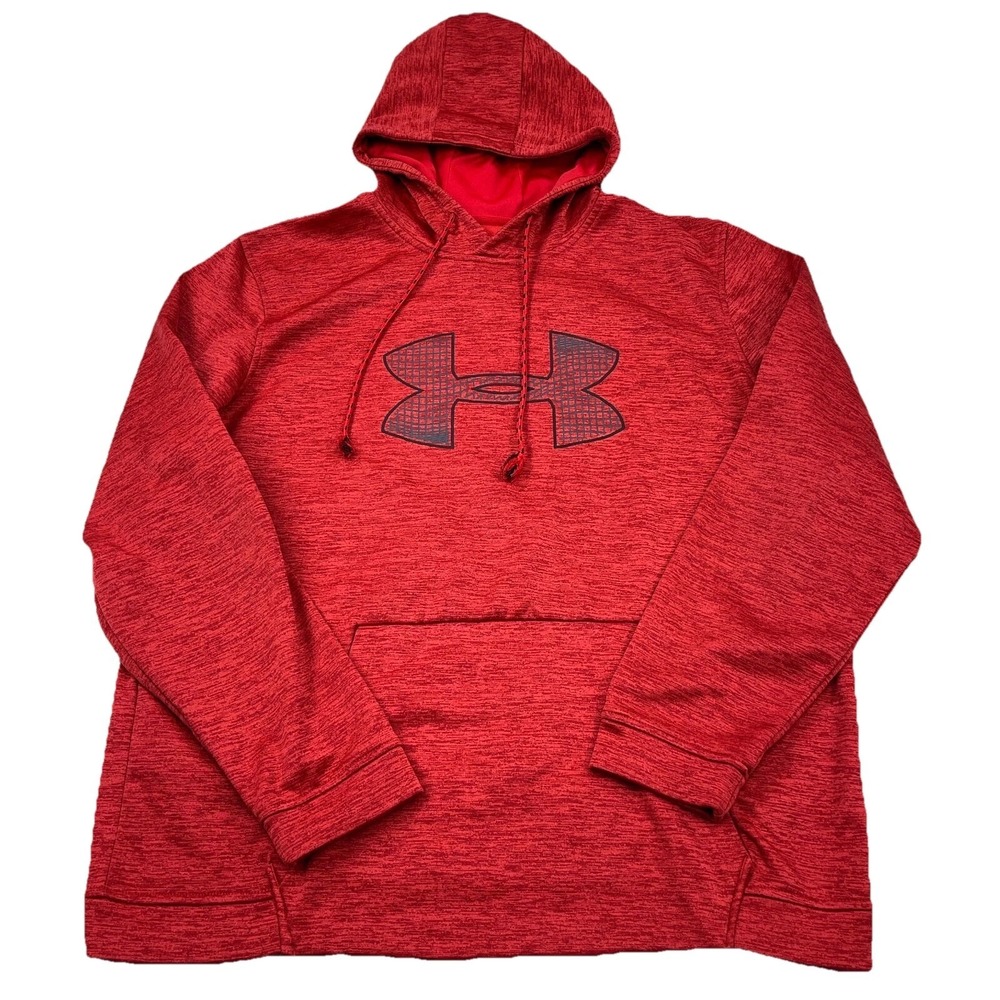 Under Armour Hoodie Men XL Red Loose FIt Cold Gear Performance Sweatshirt